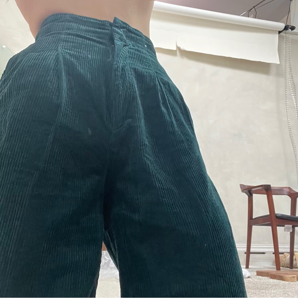 Green Corduroy Uniqlo pants